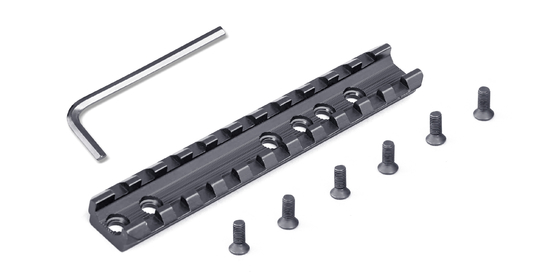 Pièce d'aluminium d'arme à feu tirée par 120mm de rail de Picatinny de fusil de chasse de l'alliage 0.018kg
